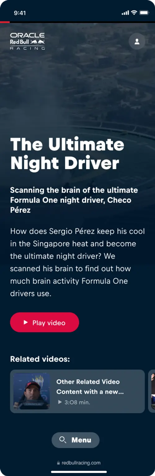 A video detail page, mobile