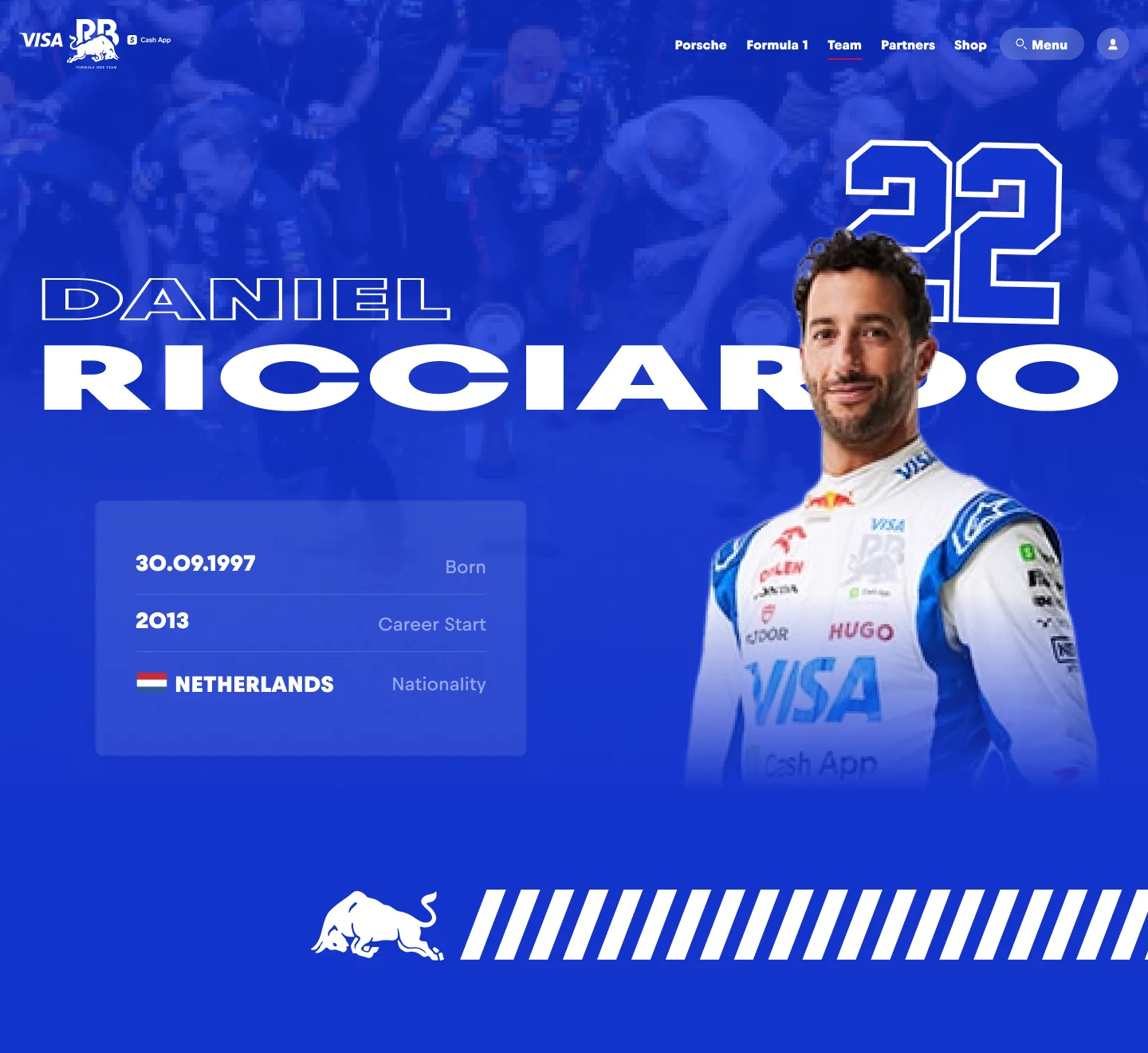 Daniel Ricciardo's driver page on the VCARB site